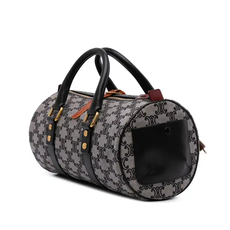 Celine Macadam Canvas Boston Bag