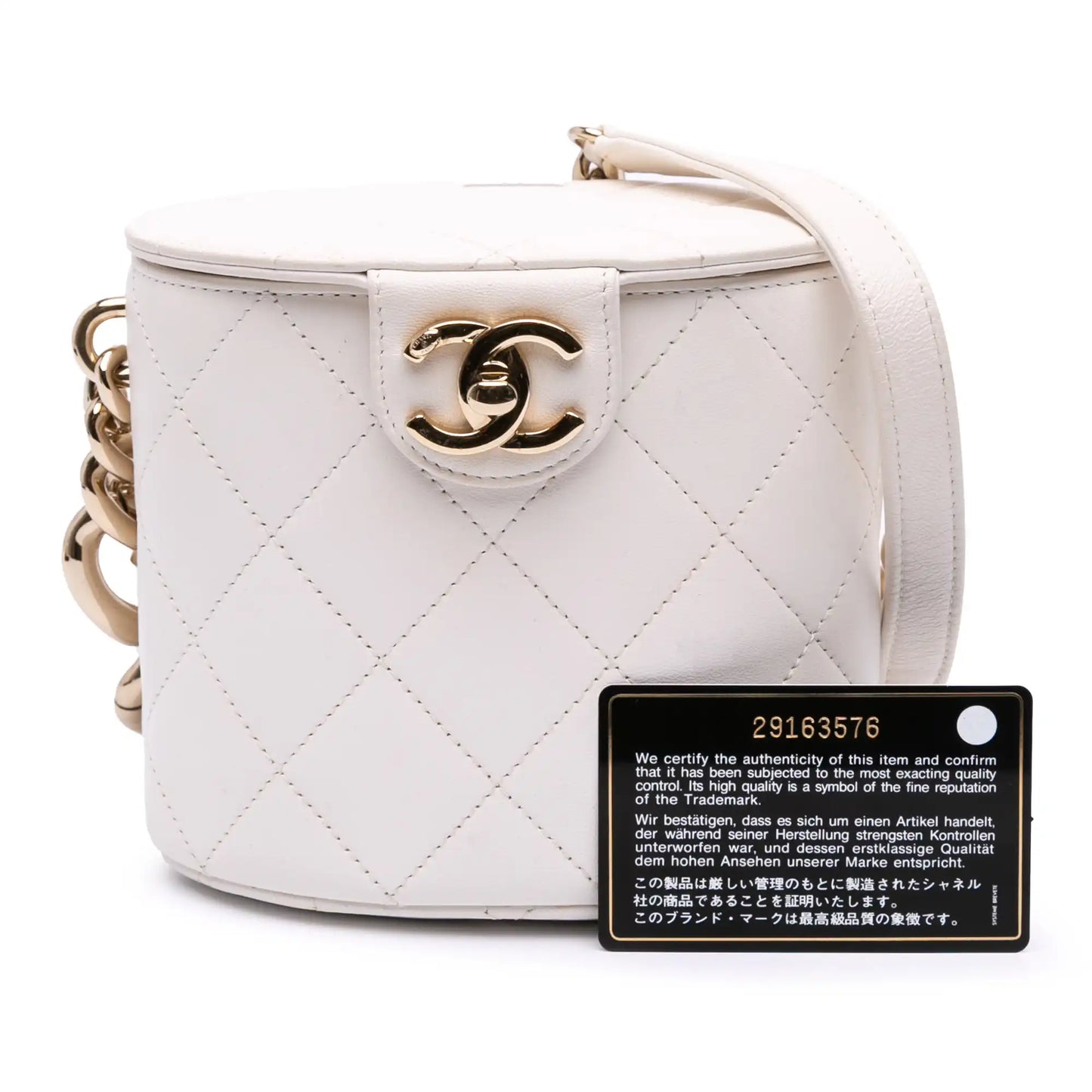 Chanel CC Lambskin Elegant Chain Vanity Case