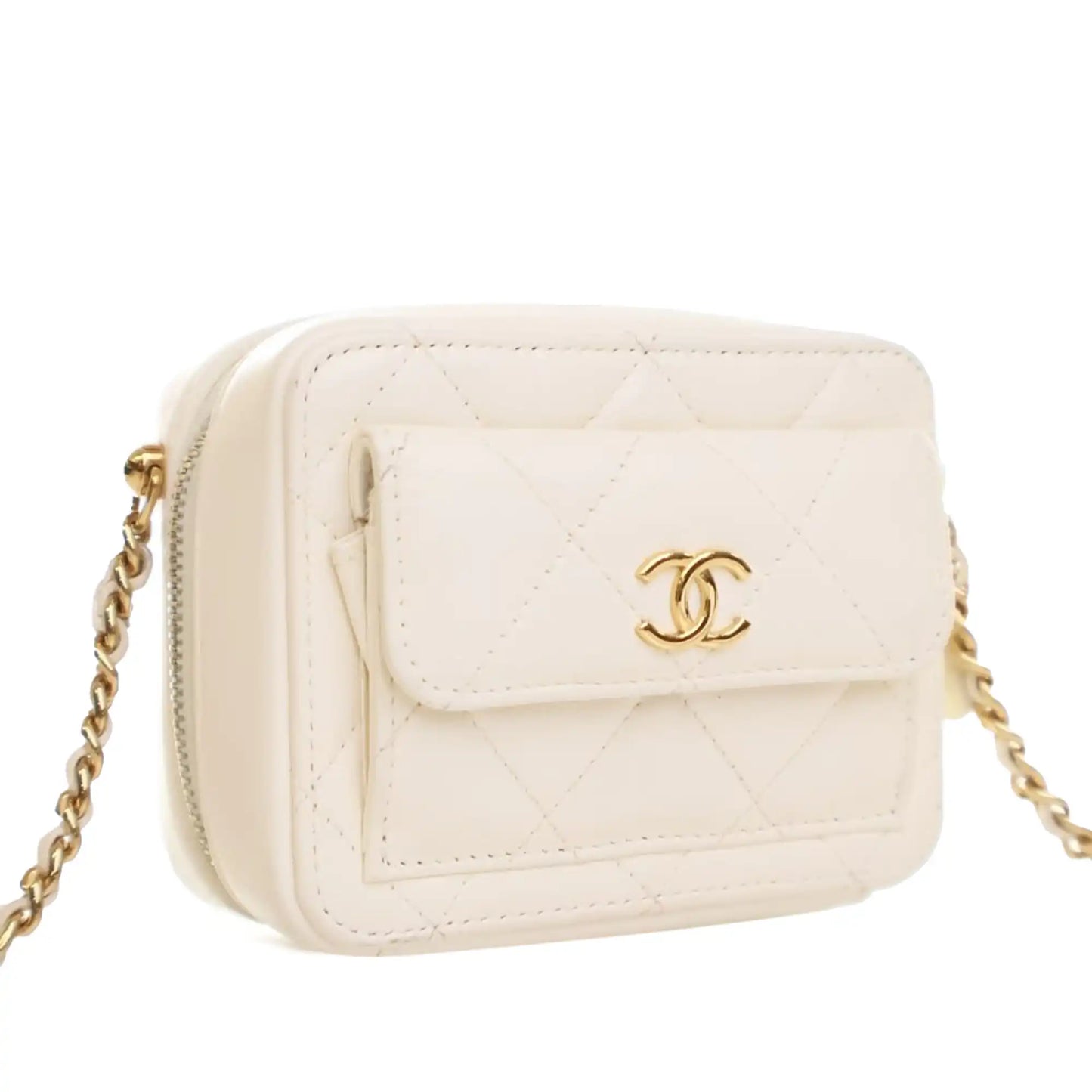 Chanel Mini Quilted Lambskin CC Vanity Case