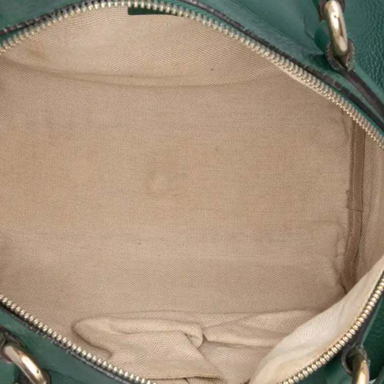 Gucci Pebbled Calfskin Soho Cellarius Boston Bag