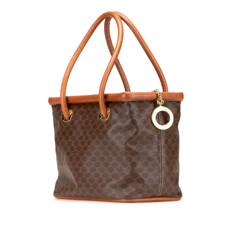 Celine Macadam Coated Canvas Handbag