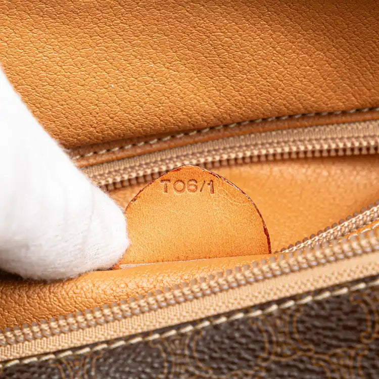 Celine Macadam Coated Canvas Handbag