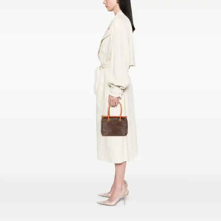 Celine Macadam Coated Canvas Handbag