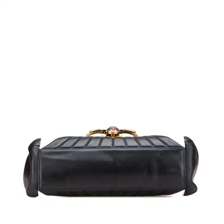 Gucci Leather Bamboo Queen Margaret Satchel