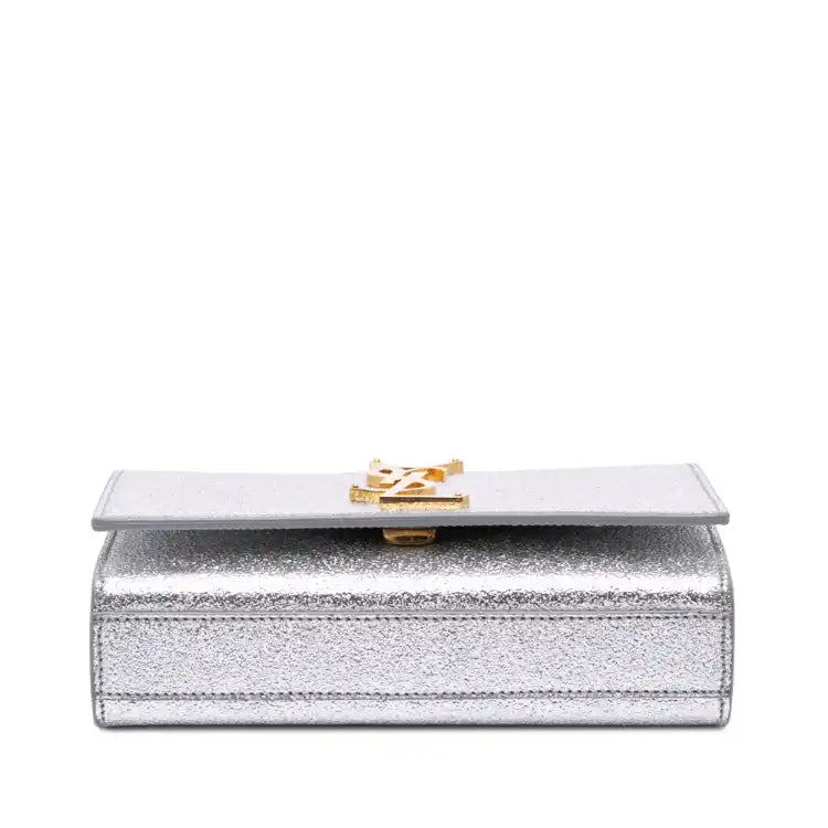 Saint Laurent Small Metallic Calfskin Classic Monogram Kate Crossbody