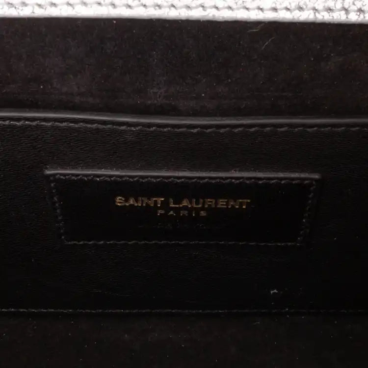 Saint Laurent Small Metallic Calfskin Classic Monogram Kate Crossbody