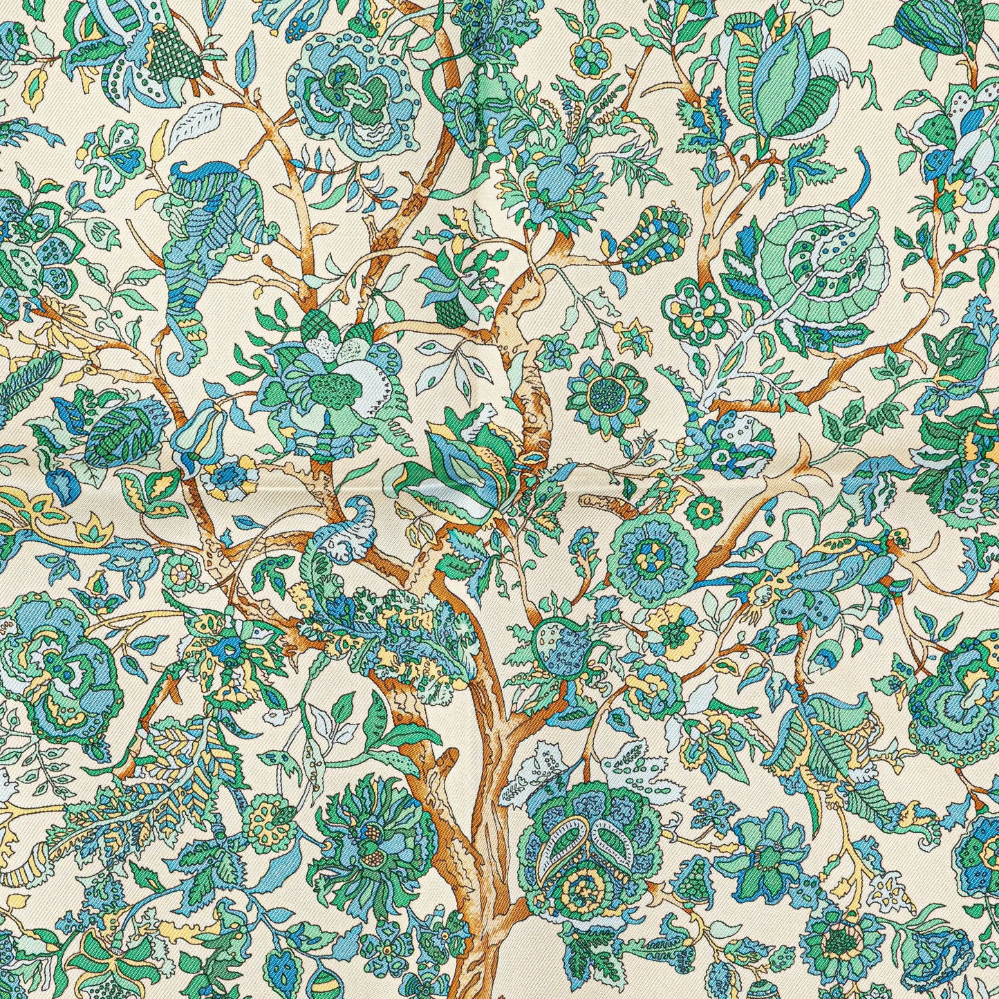 Hermès Fantaisies Indiennes Silk Handkerchief