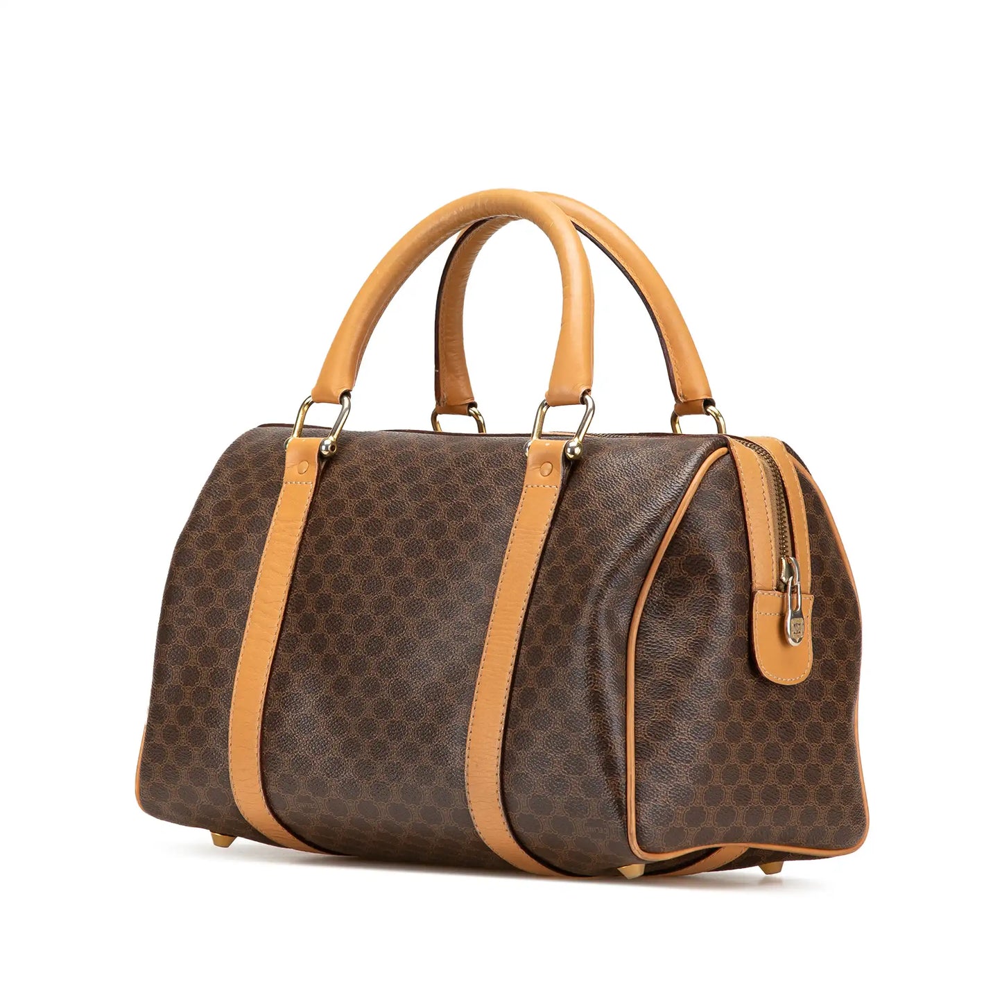 Celine Macadam Coated Canvas Boston Bag
