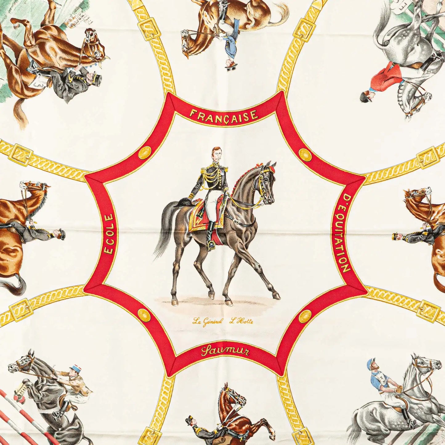 Hermès Ecole Francaise d'Equitation Silk Scarf
