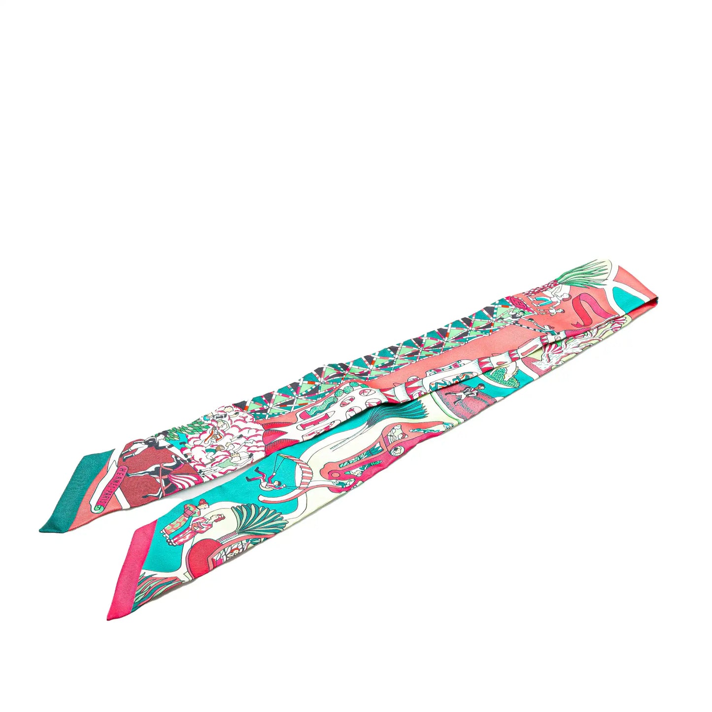 Hermès Exposition Universelle Twilly Silk Scarf