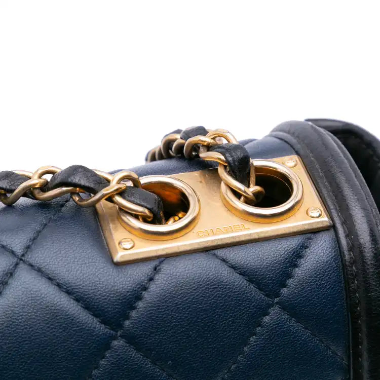 Chanel Medium Bicolor Quilted Lambskin Elegant CC Flap