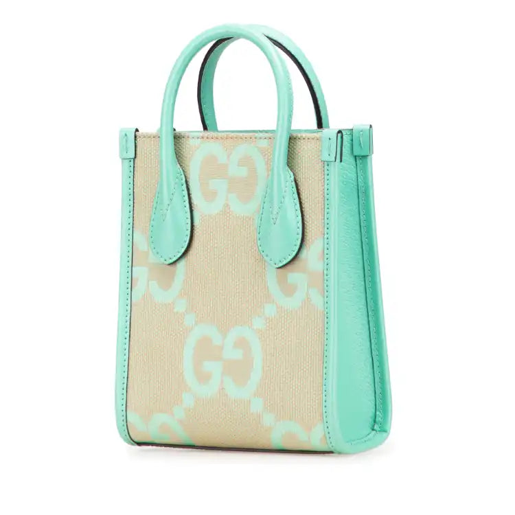 Gucci Mini Jumbo GG Canvas Interlocking G Satchel