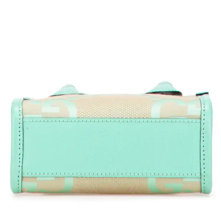 Gucci Mini Jumbo GG Canvas Interlocking G Satchel