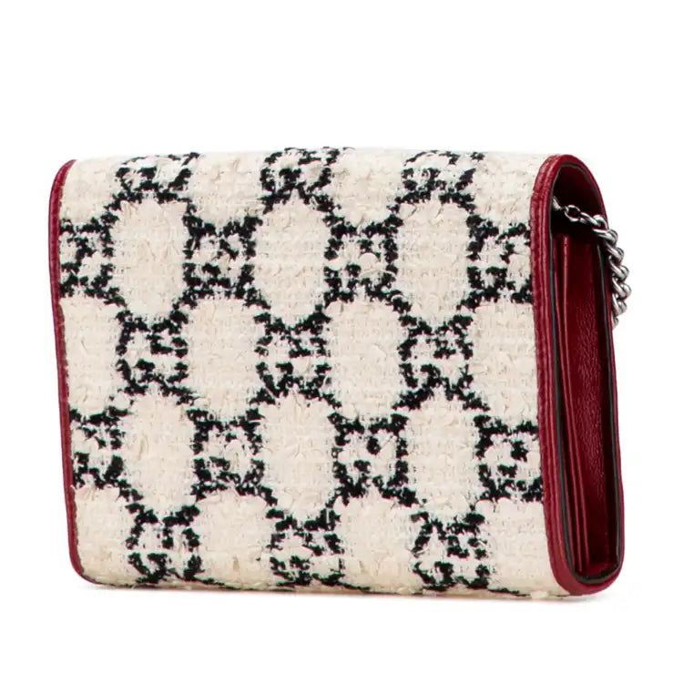 Gucci Mini GG Tweed Dionysus Wallet on Chain