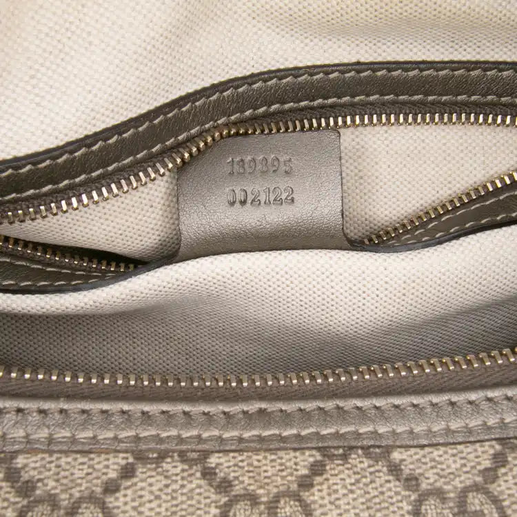 Gucci Medium GG Supreme Joy Unicef Snowman in Africa Boston Bag
