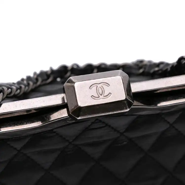 Chanel Iridescent Quilted Calfskin Chic Frame Satchel