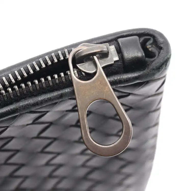 Bottega Veneta Leather Intrecciato Clutch