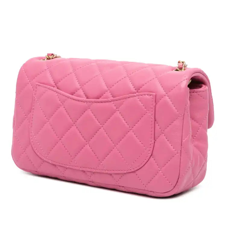 Chanel Mini Rectangular Classic Lambskin Pearl Crush Single Flap