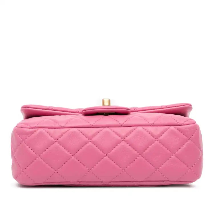 Chanel Mini Rectangular Classic Lambskin Pearl Crush Single Flap