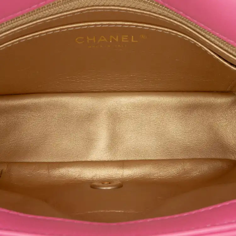 Chanel Mini Rectangular Classic Lambskin Pearl Crush Single Flap