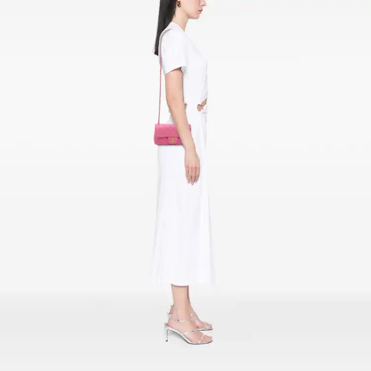 Chanel Mini Rectangular Classic Lambskin Pearl Crush Single Flap
