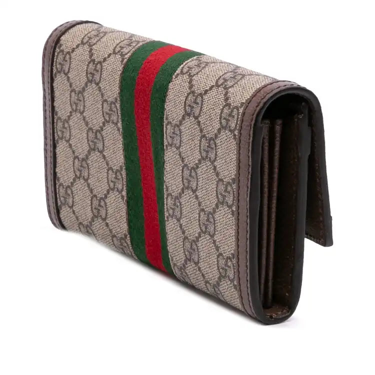 Gucci GG Supreme Web Ophidia Continental Wallet