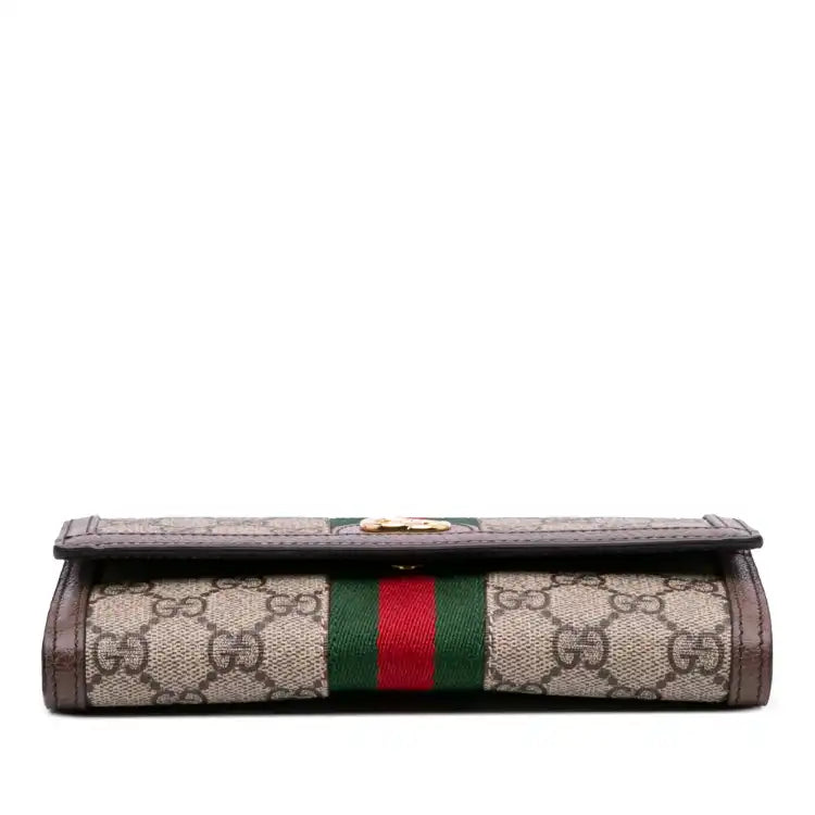 Gucci GG Supreme Web Ophidia Continental Wallet