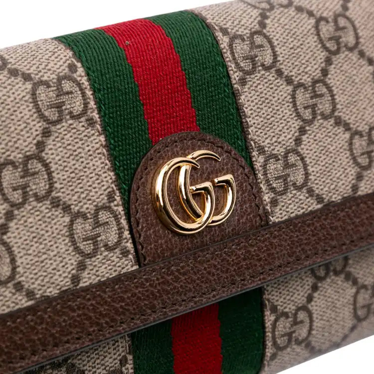 Gucci GG Supreme Web Ophidia Continental Wallet