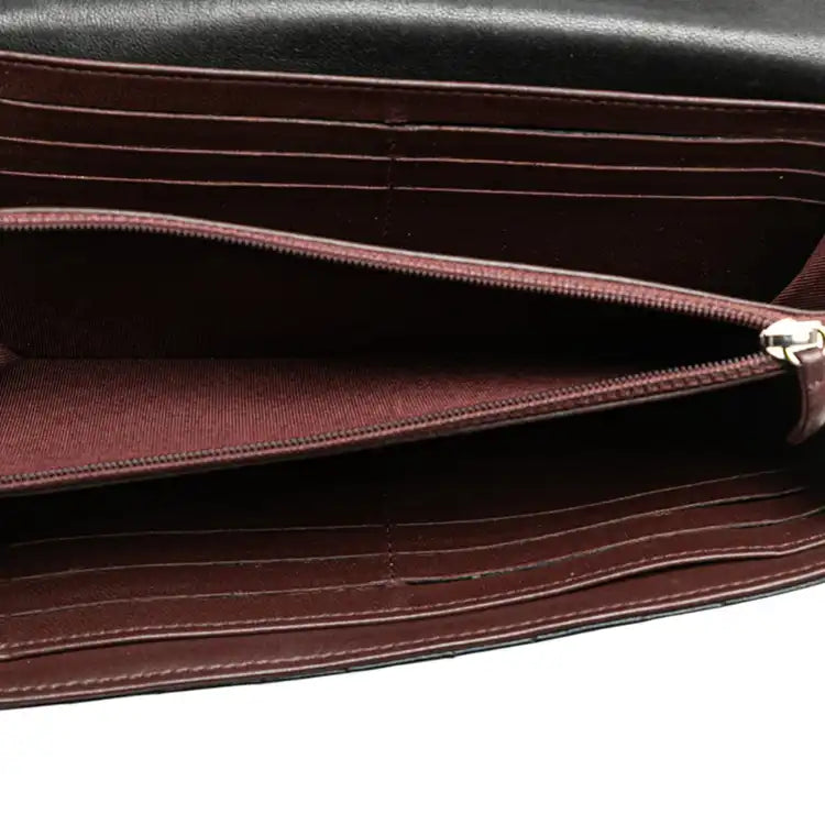 Chanel Quilted Lambskin Flap Long Wallet