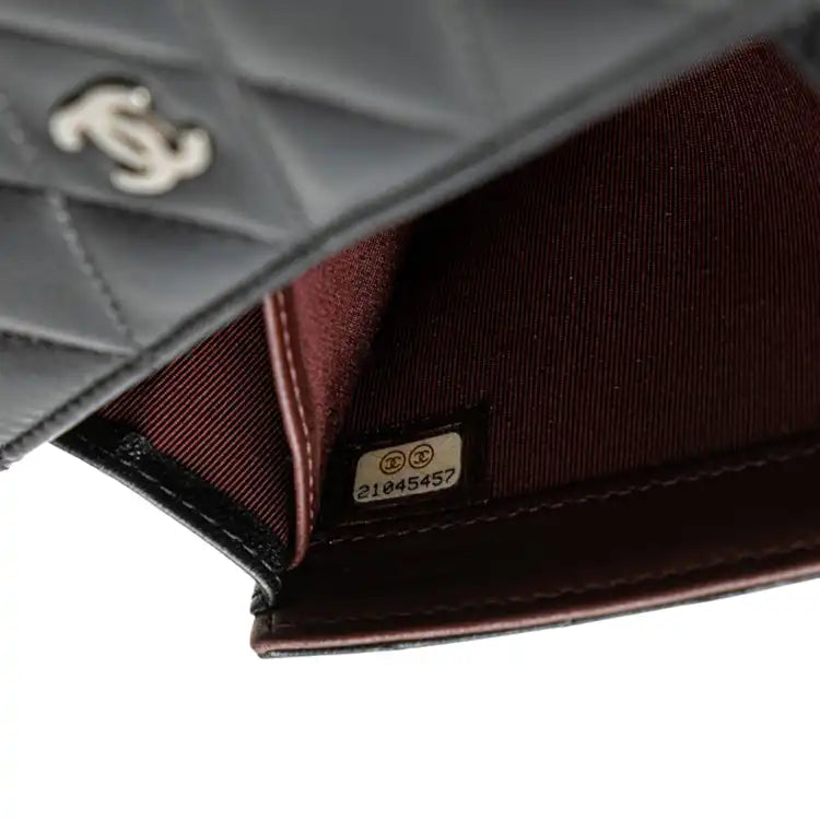 Chanel Quilted Lambskin Flap Long Wallet