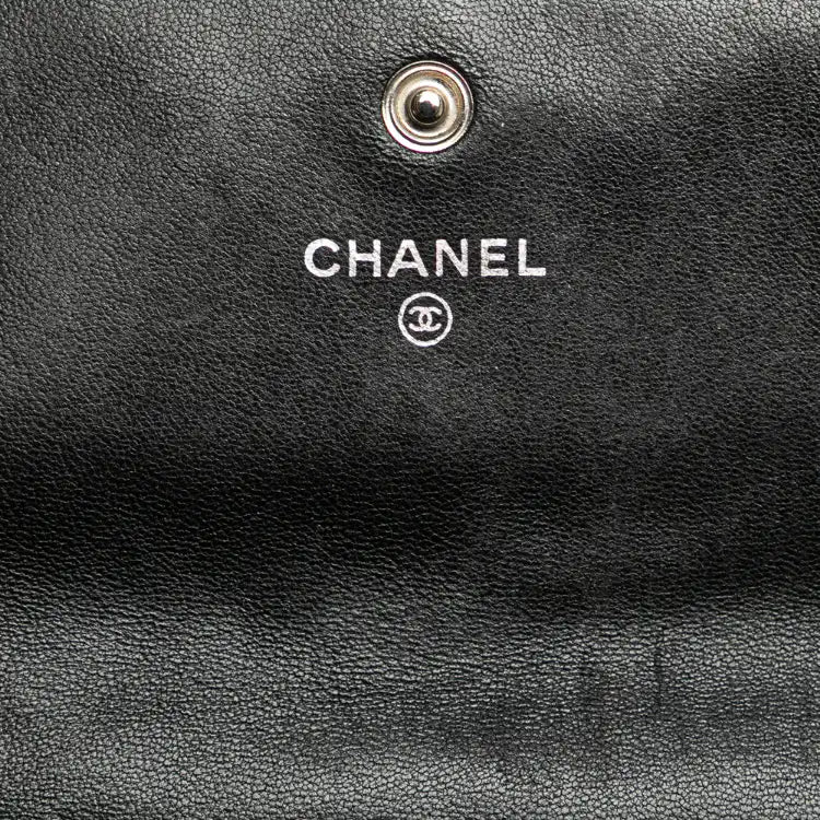 Chanel Quilted Lambskin Flap Long Wallet