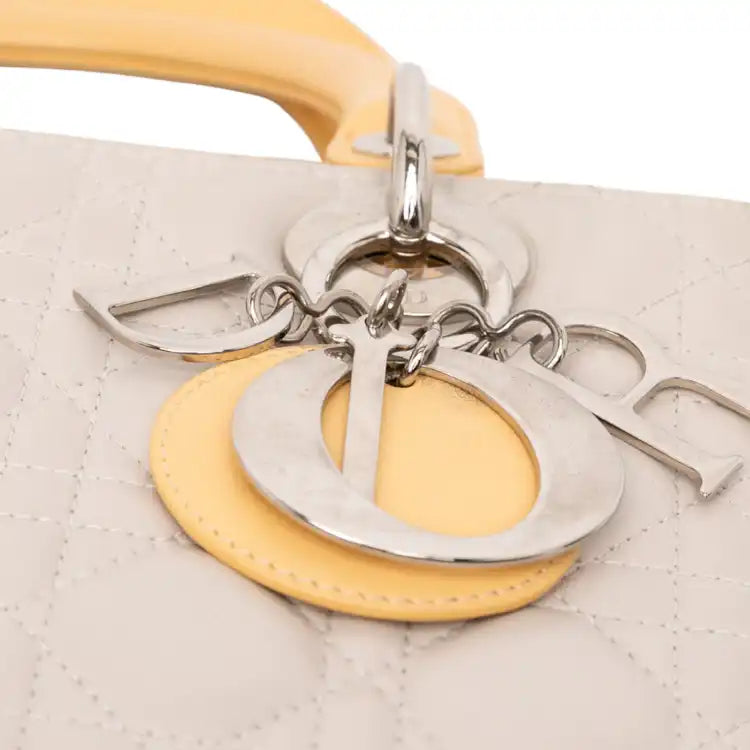 Dior Medium Tricolor Lambskin Cannage Lady Dior
