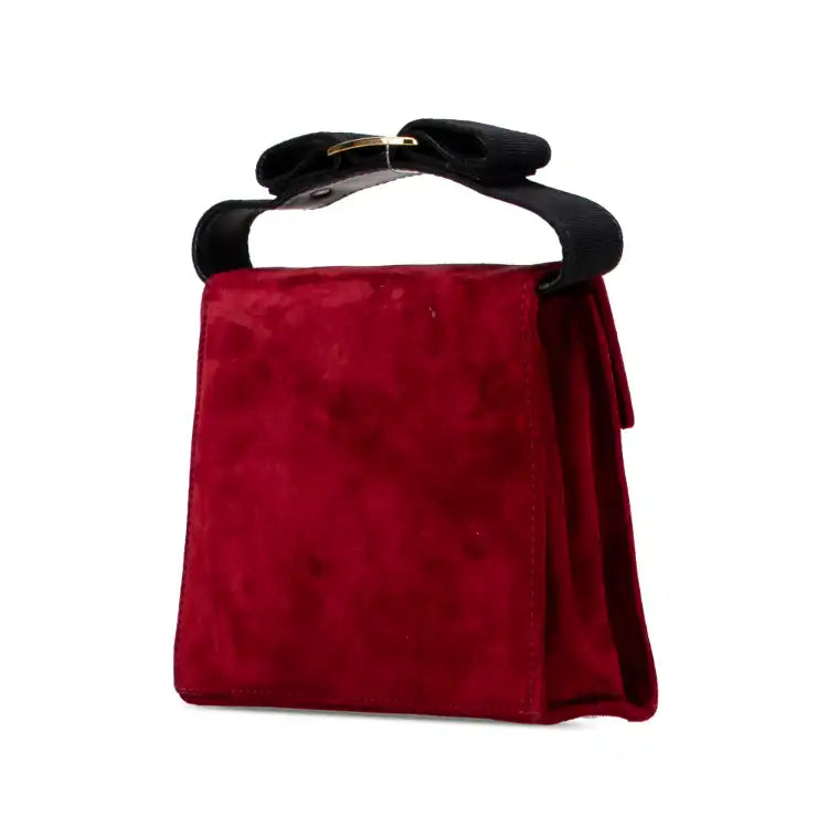 Ferragamo Suede Vara Bow Satchel