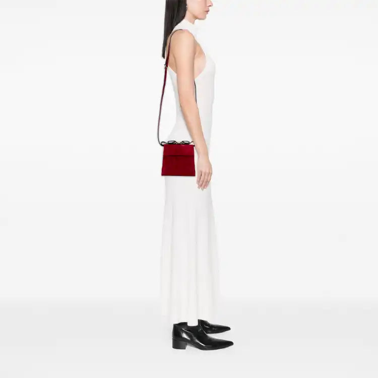 Ferragamo Suede Vara Bow Satchel