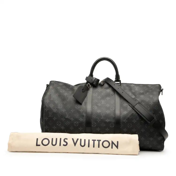 Louis Vuitton Monogram Eclipse Keepall Bandouliere 55