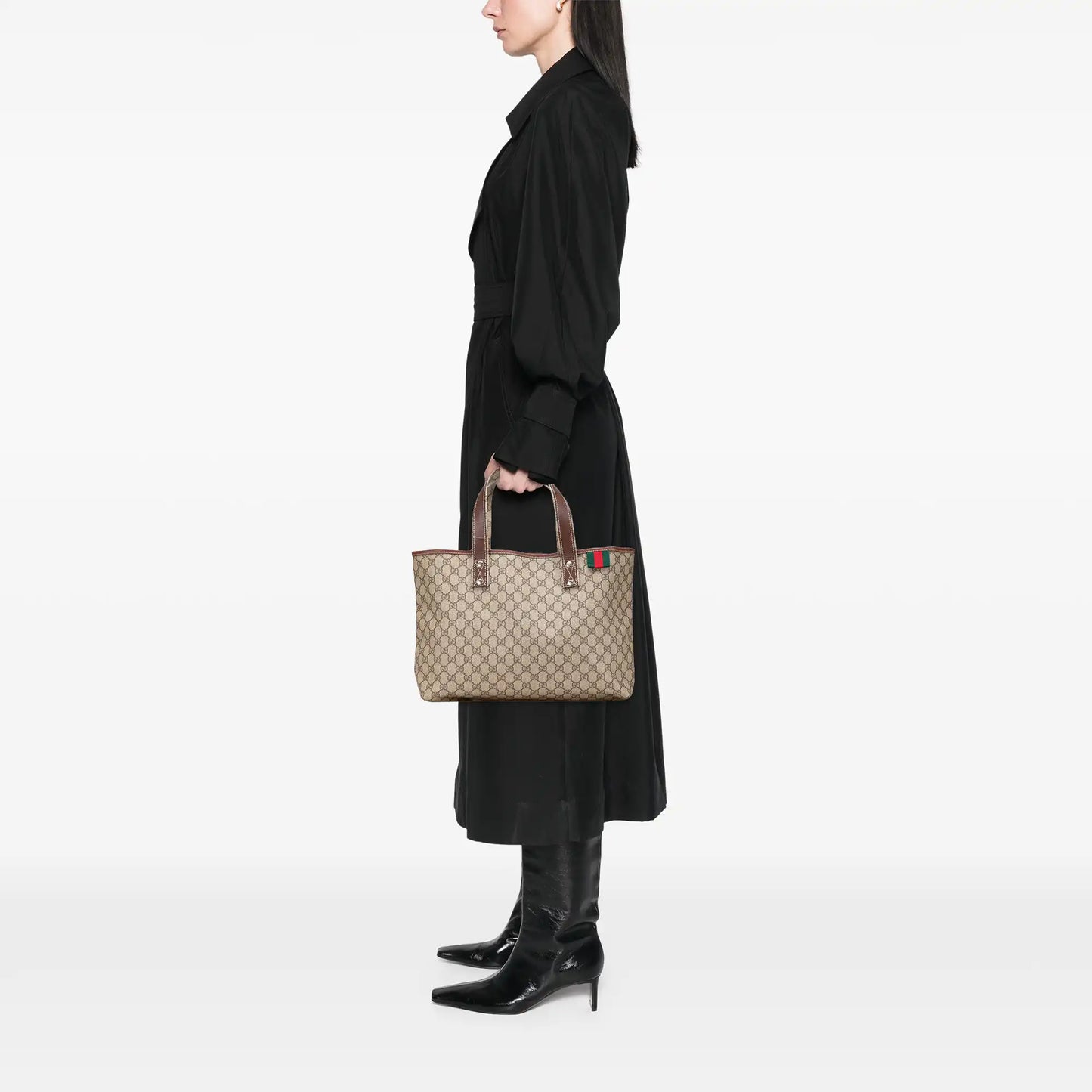 Gucci Medium GG Supreme Web Loop Tote