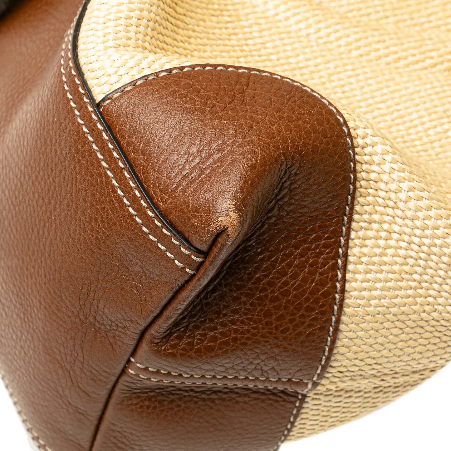 Gucci Medium Raffia Soho Chain Tote