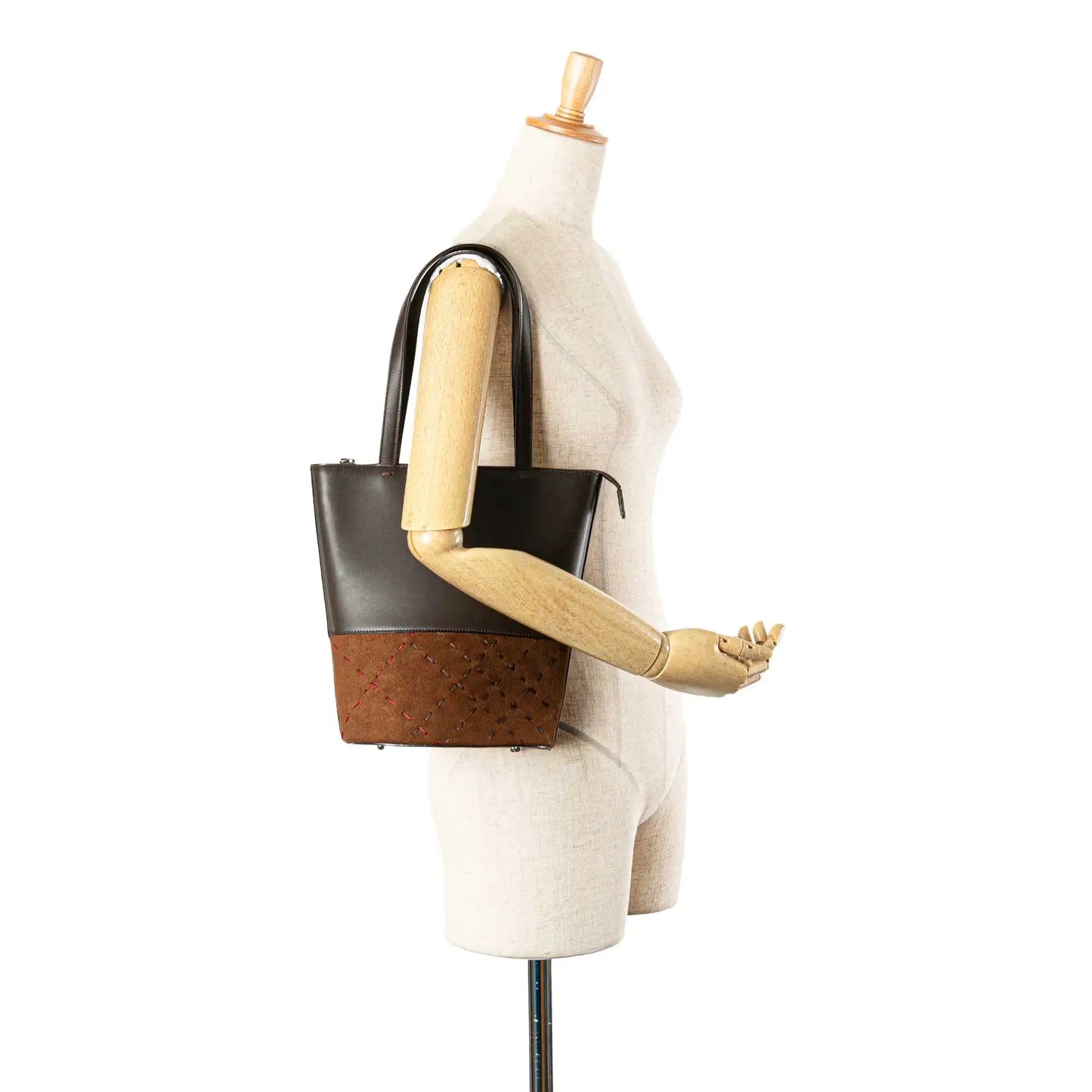 Burberry Calfskin and Suede Tote