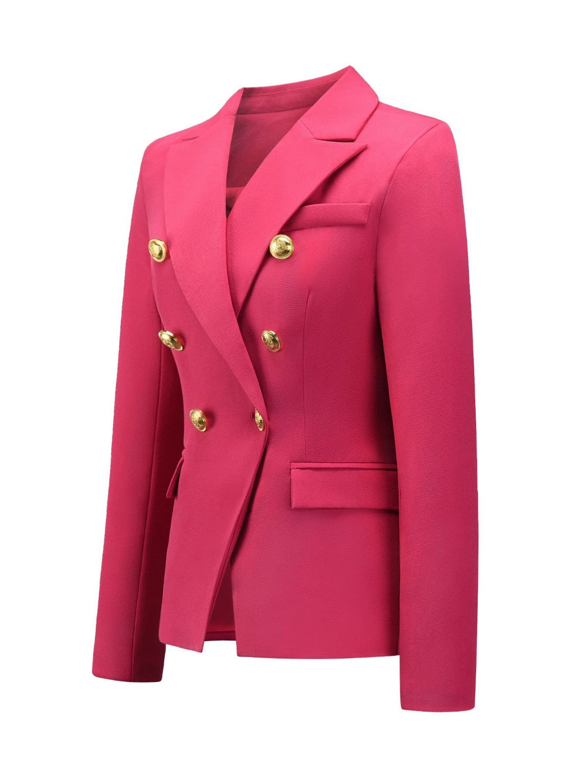 She Wears Glory “Established in Grace” Lapel Collar Buttoned Blazer - She Wears Glory Beverly Hills