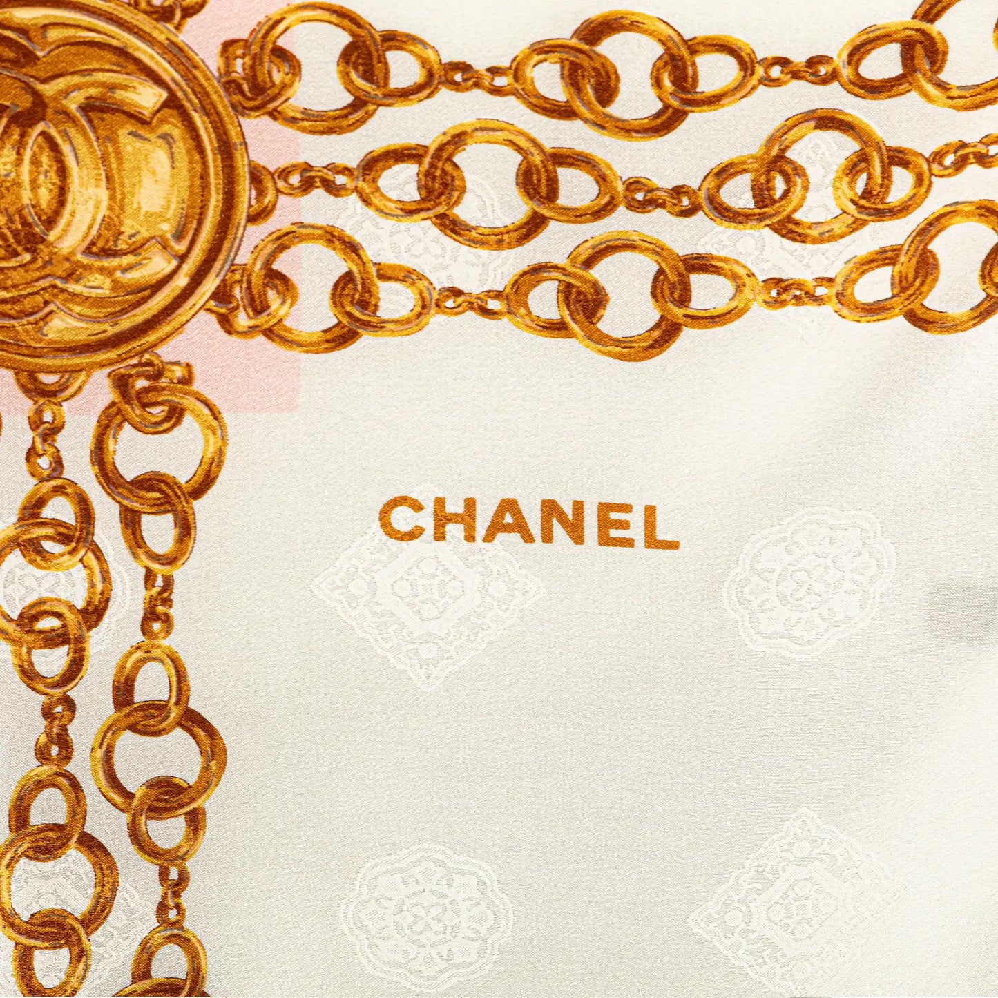 Chanel Chain Printed Silk Scarf