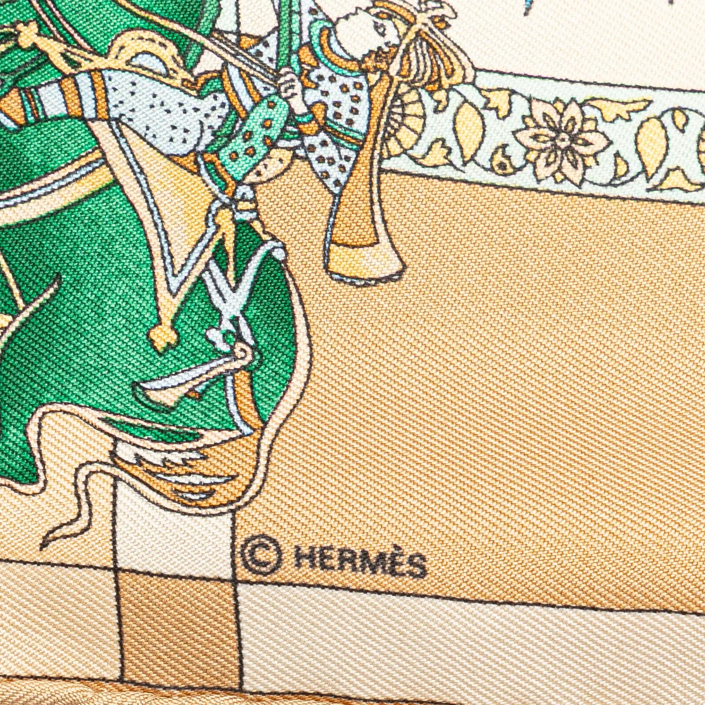 Hermès Fantaisies Indiennes Silk Handkerchief