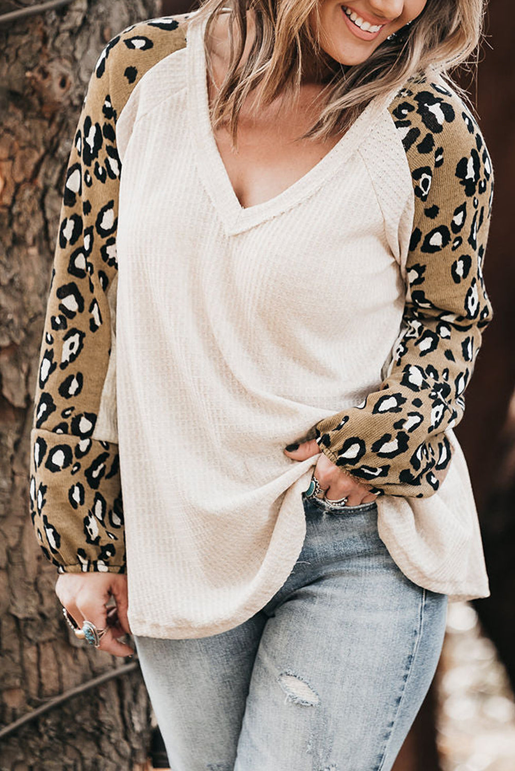 She Wears Glory™ – Reverence Leopard Print Blouse - She Wears Glory Beverly Hills