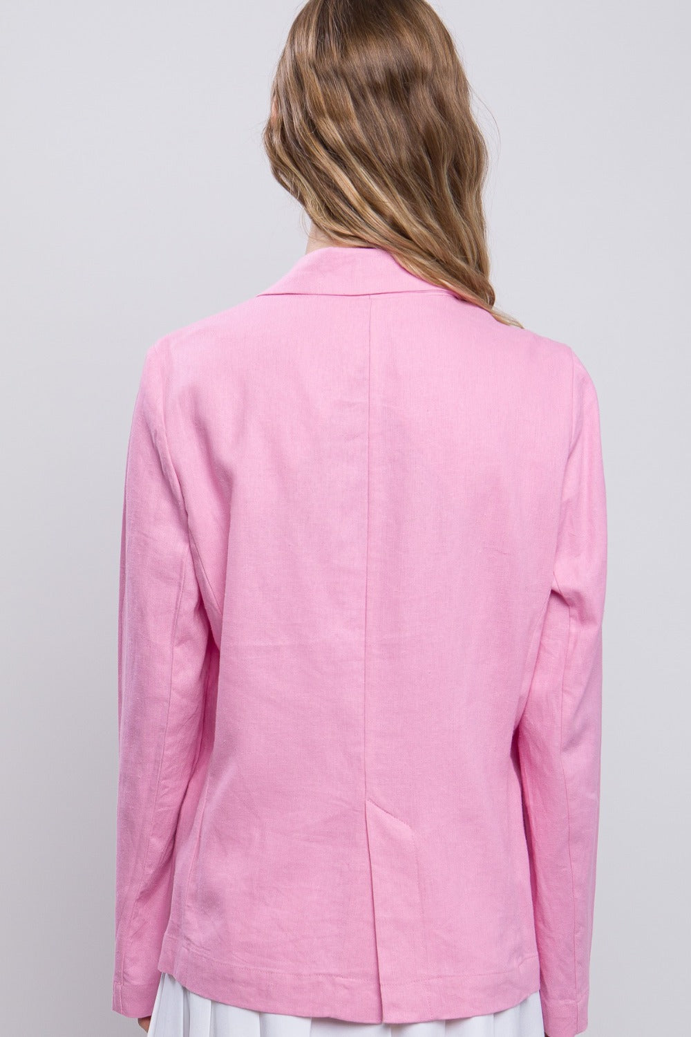 She Wears Glory “Cloaked in Peace” Linen One-Button Blazer - She Wears Glory Beverly Hills
