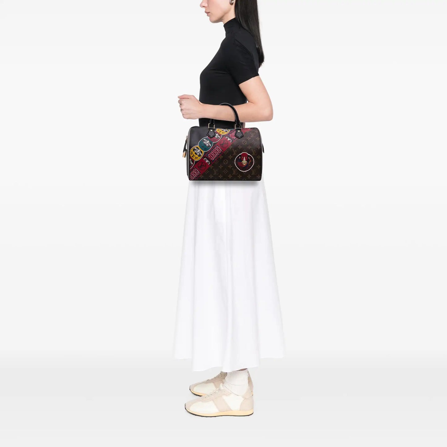 Gucci Diamante Leather Boston Bag