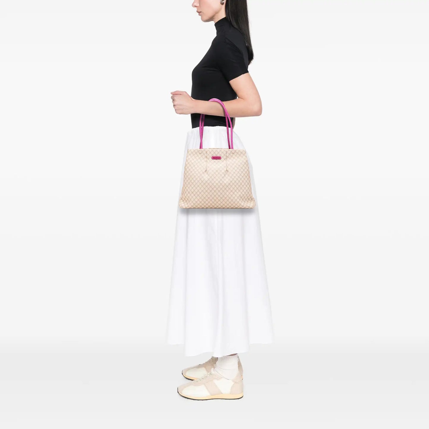 Celine Macadam Canvas Clasp Tote