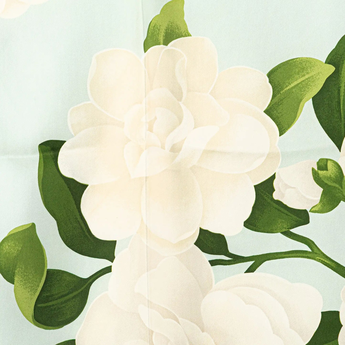 Chanel Camellia Gold Chain Silk Scarf