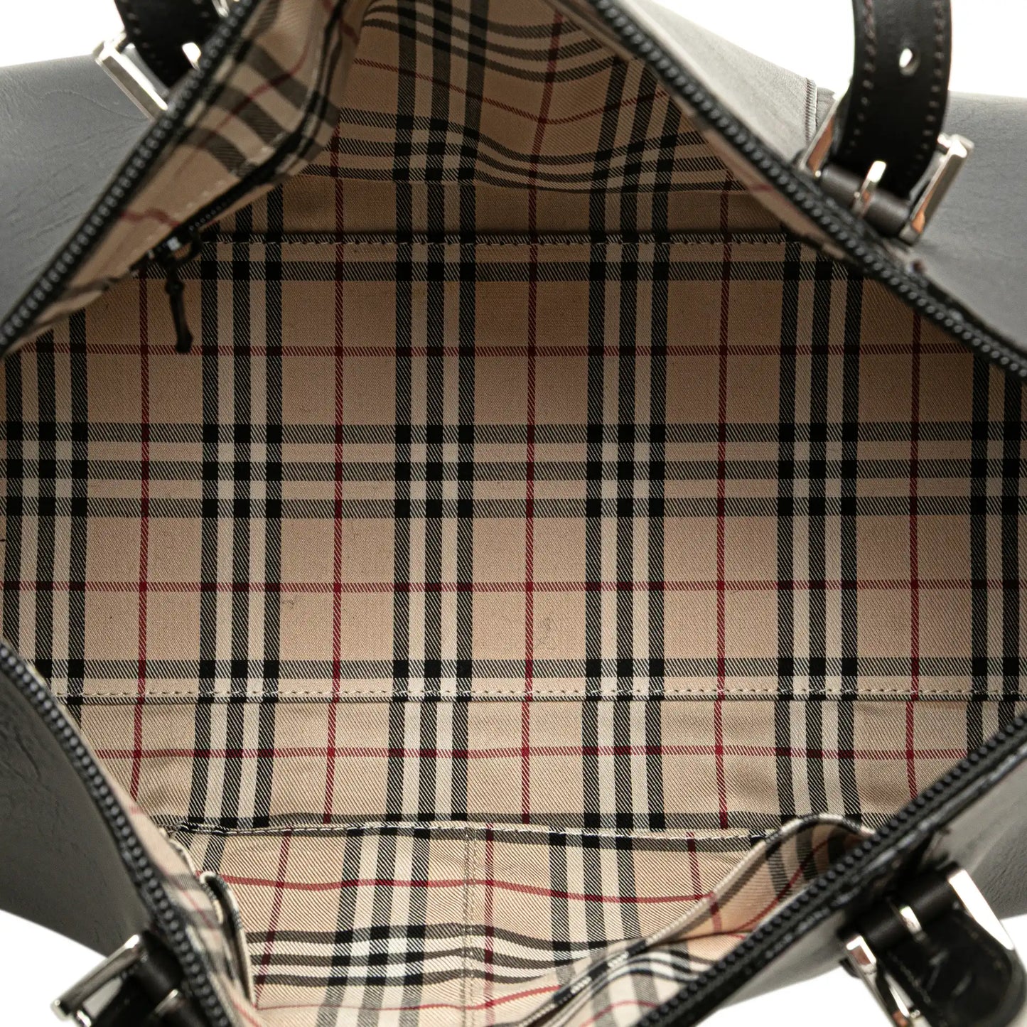 Burberry Leather Boston Bag
