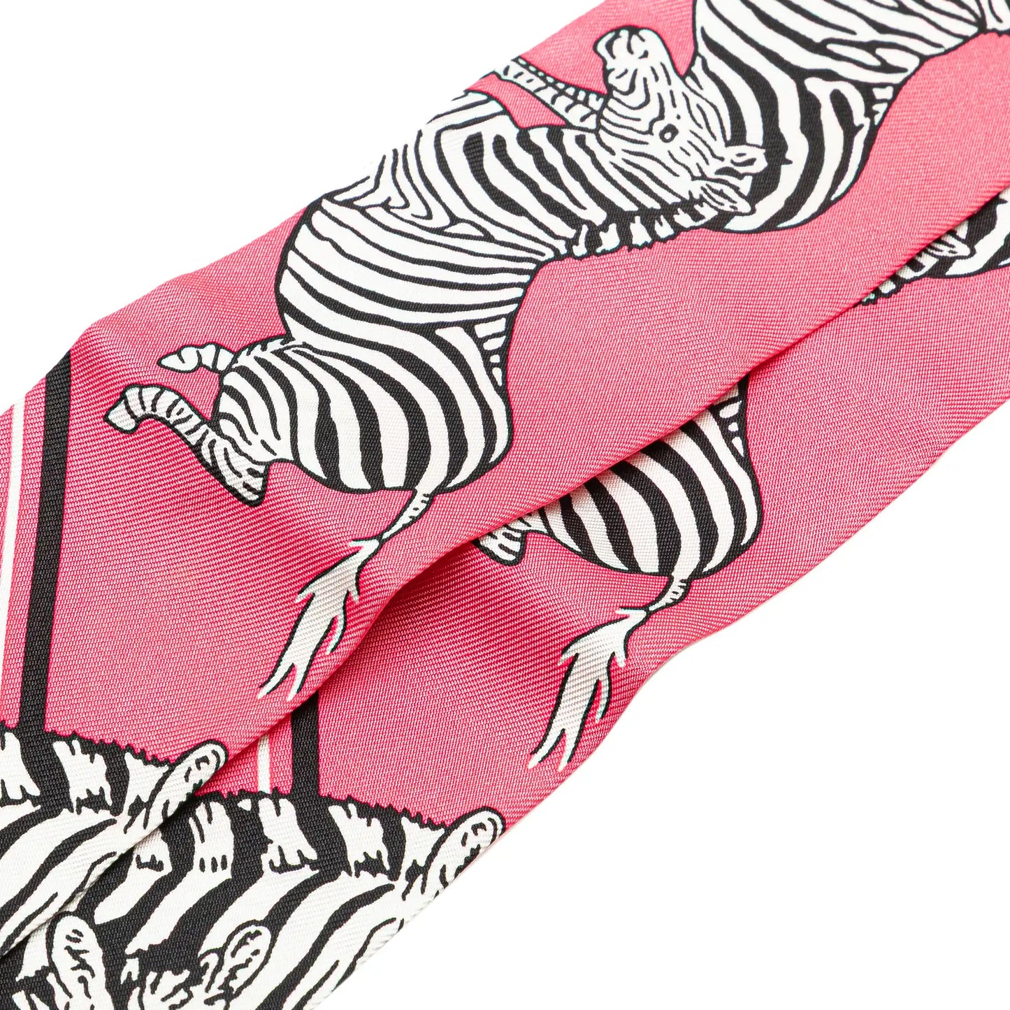 Hermès Les Zebres Silk Twilly Scarf