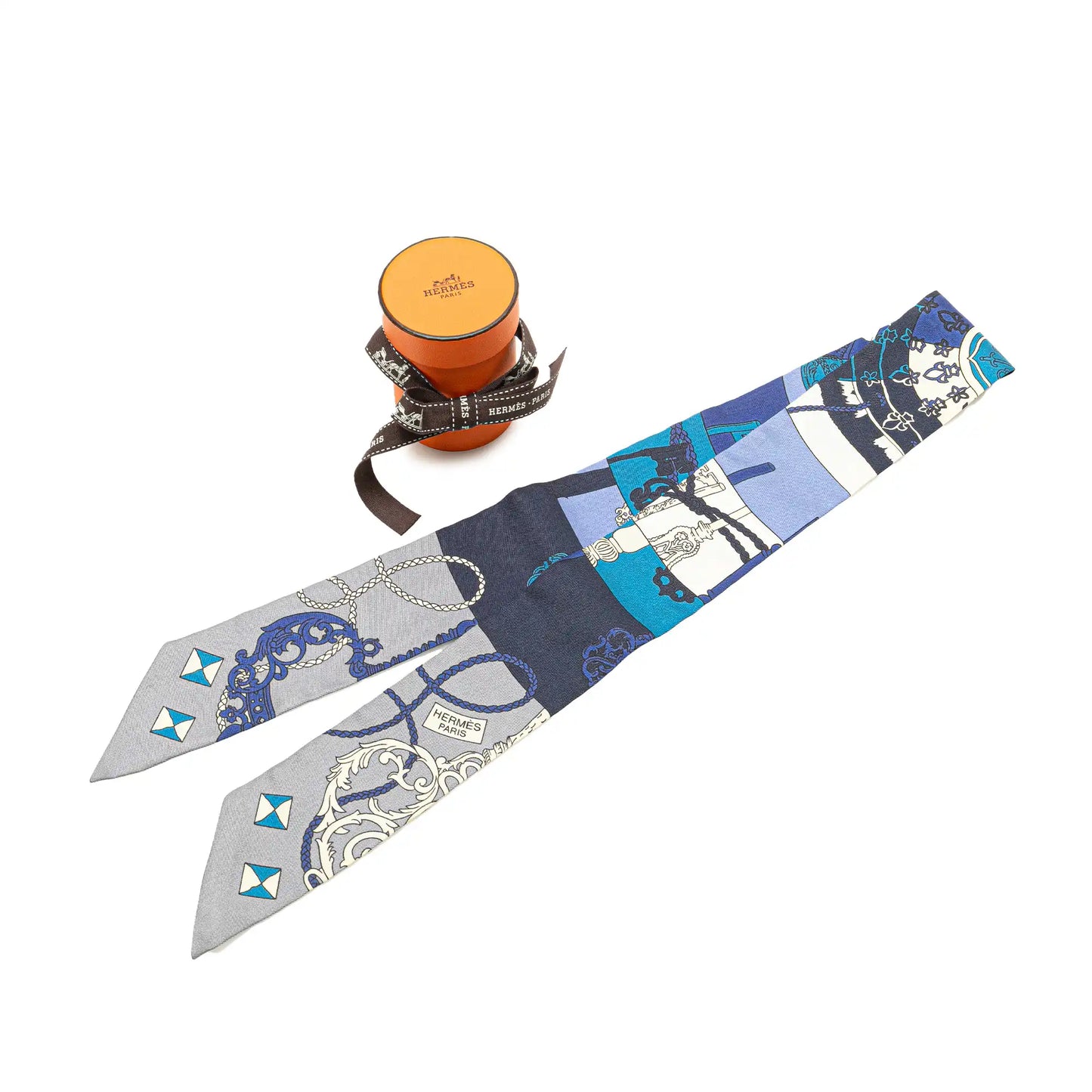 Hermès Tours de Cles Twilly Silk Scarf