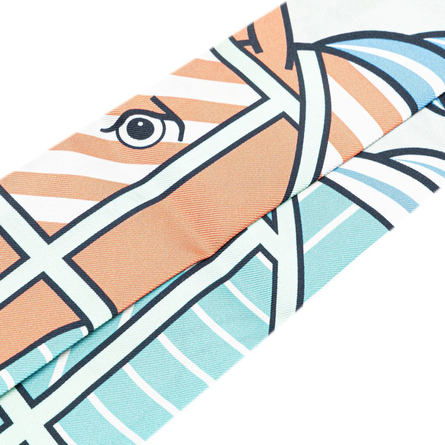 Hermès Quadrige Bayadere Silk Twilly Scarf